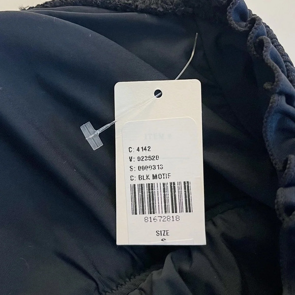 Anthropologie Iris Smocked Halter One-Piece Swimsuit in Black Motif - Picture 11 of 13